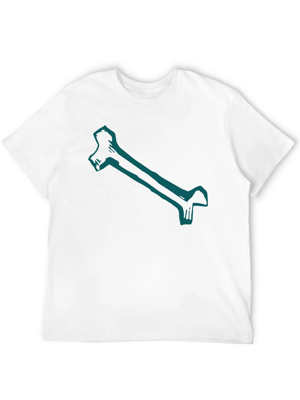 Bone Graphic Print Black Tee