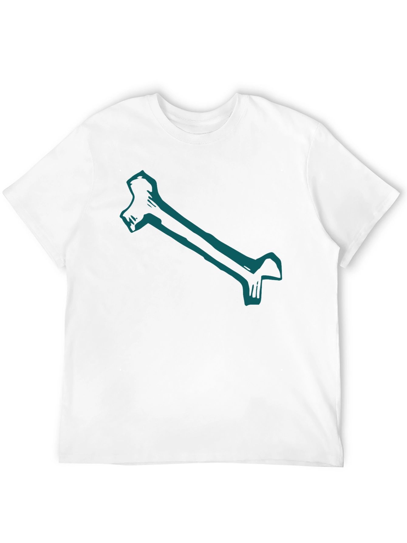 Bone Graphic Print Black Tee