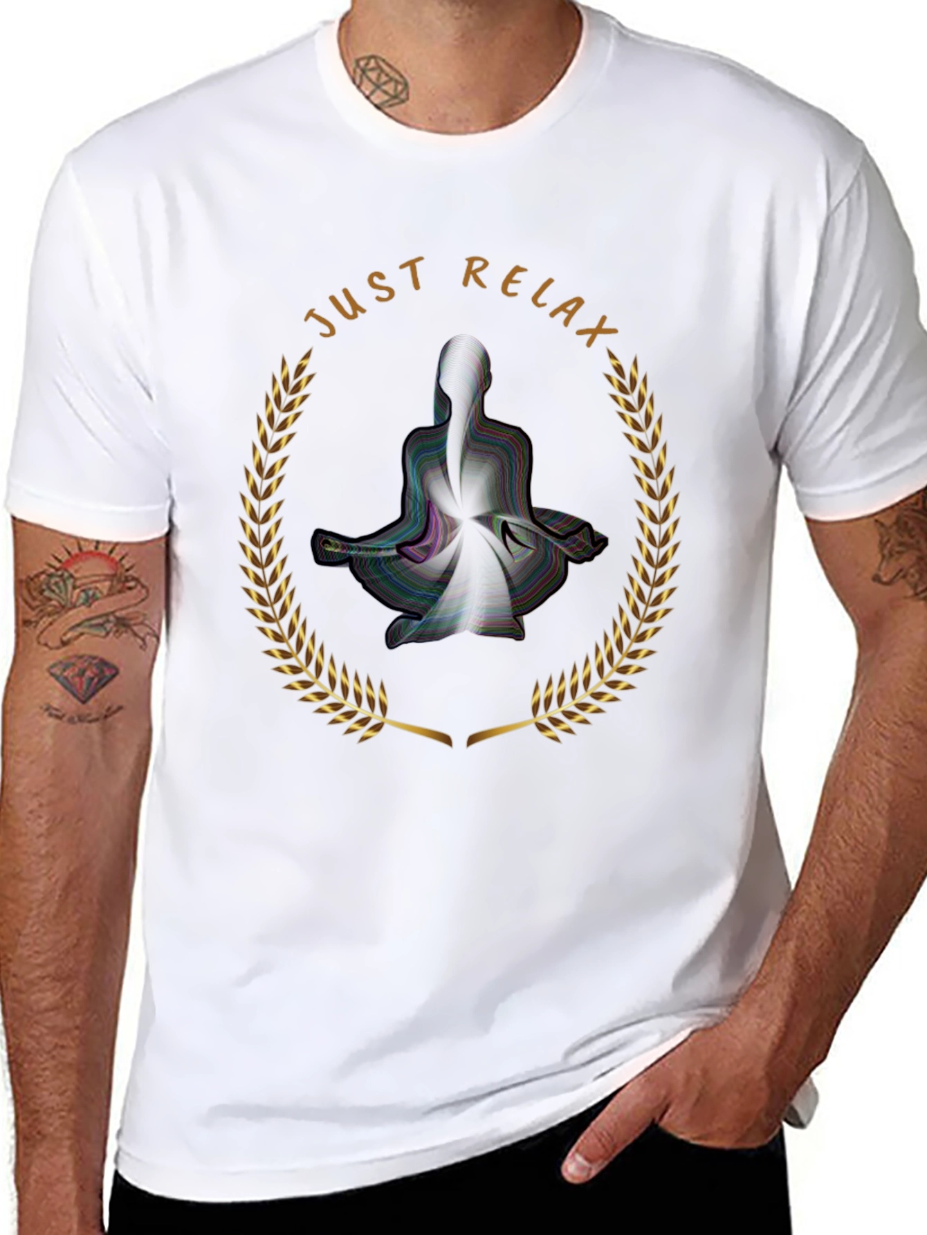 Just Relax Yoga T-Shirt - Black Graphic Tee
