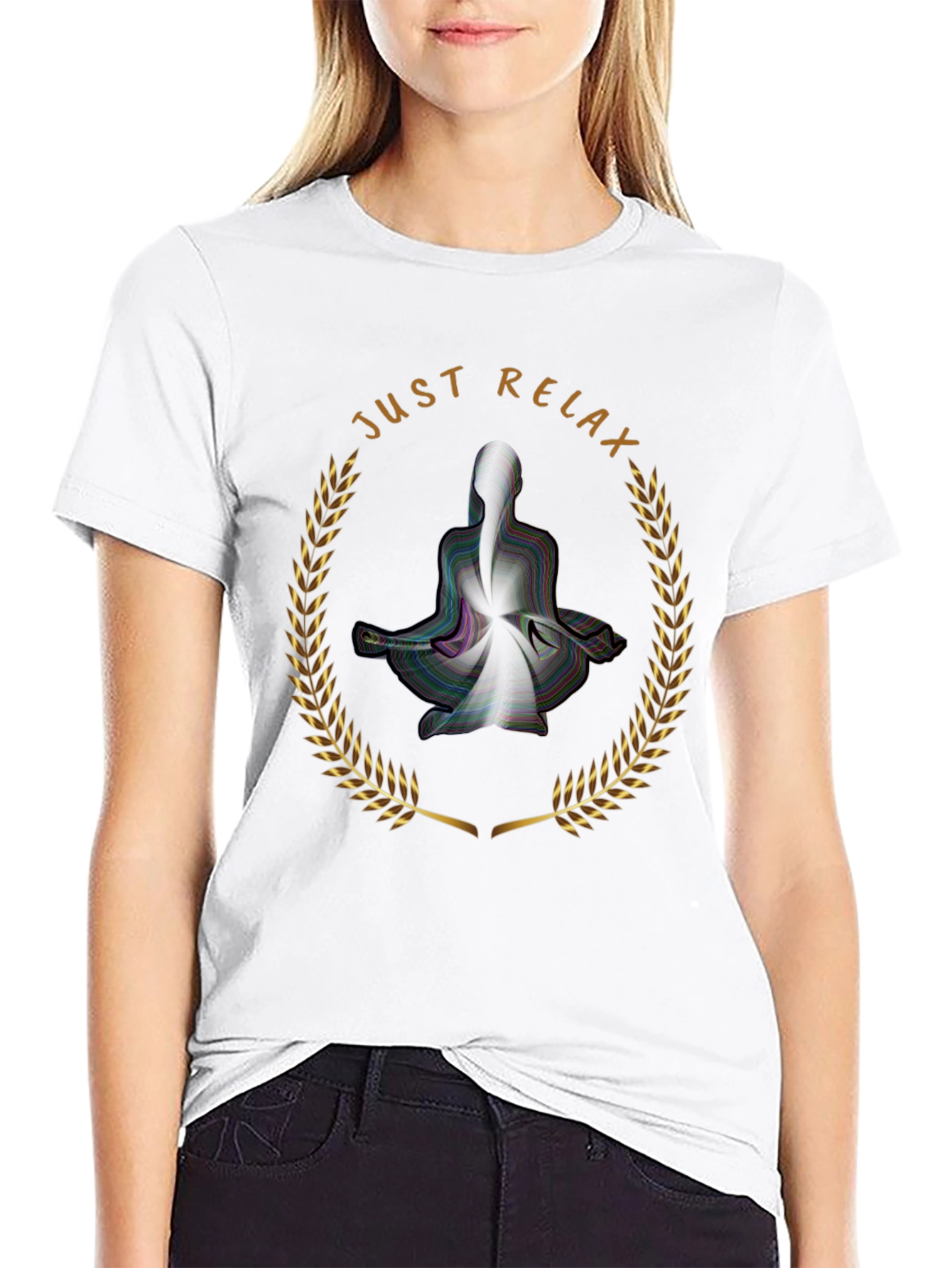 Just Relax Yoga T-Shirt - Black Graphic Tee