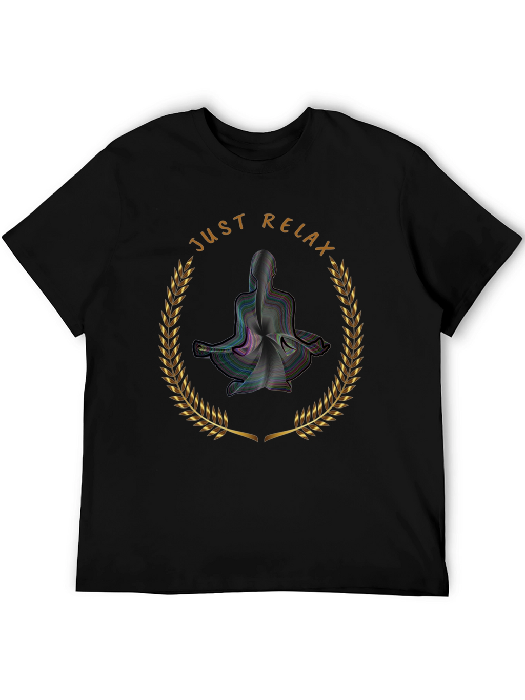 Just Relax Yoga T-Shirt - Black Graphic Tee
