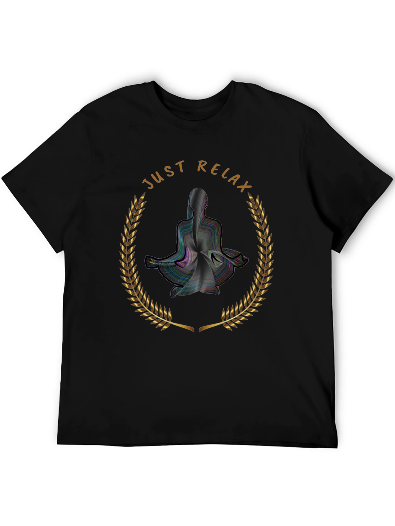 Just Relax Yoga T-Shirt - Black Graphic Tee