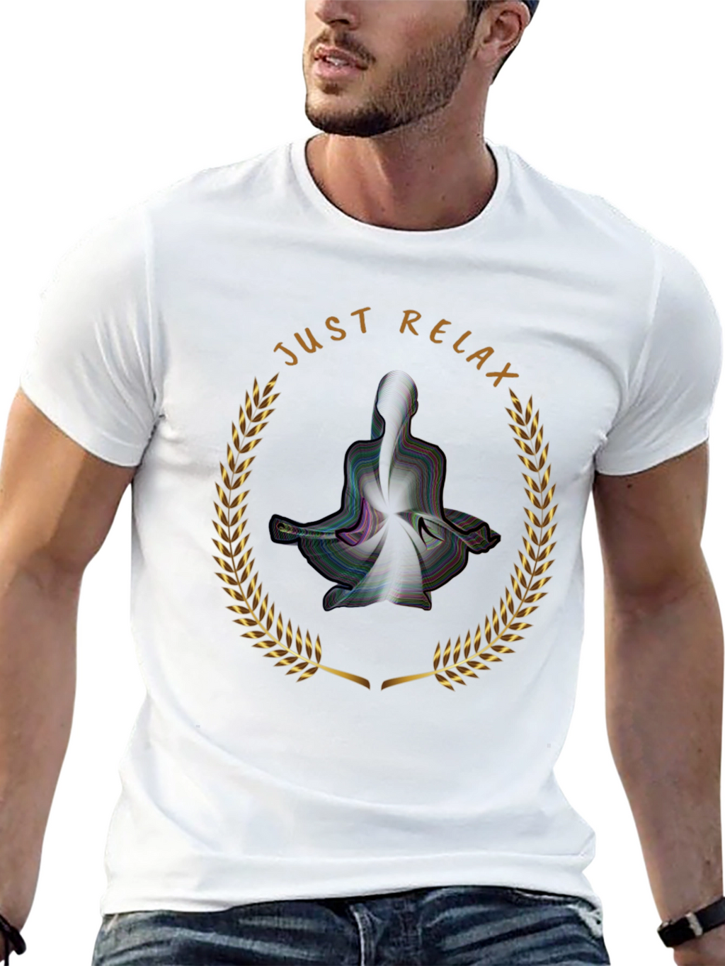 Just Relax Yoga T-Shirt - Black Graphic Tee