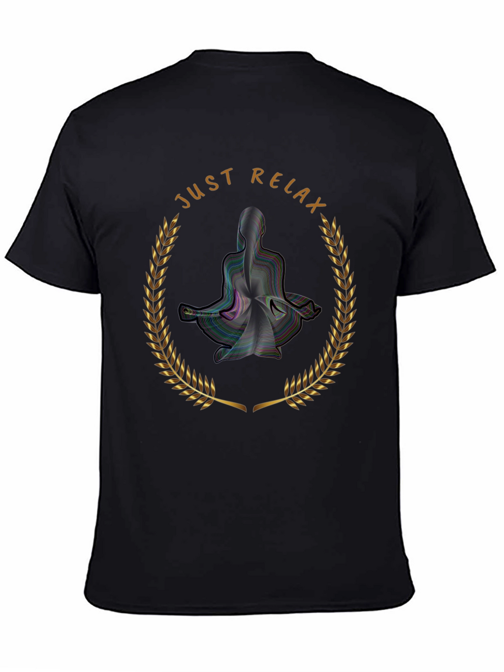 Just Relax Yoga T-Shirt - Black Graphic Tee