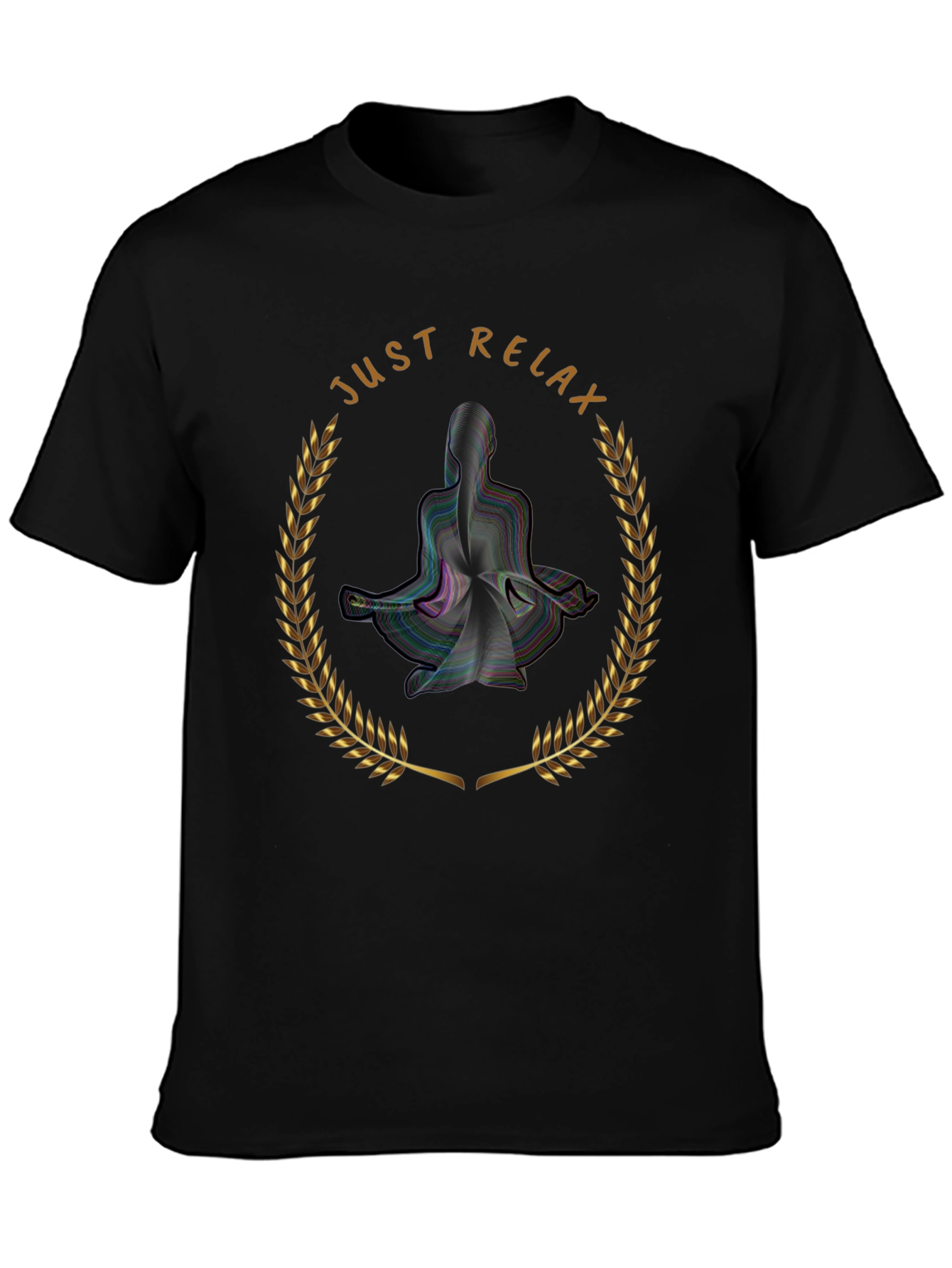 Just Relax Yoga T-Shirt - Black Graphic Tee
