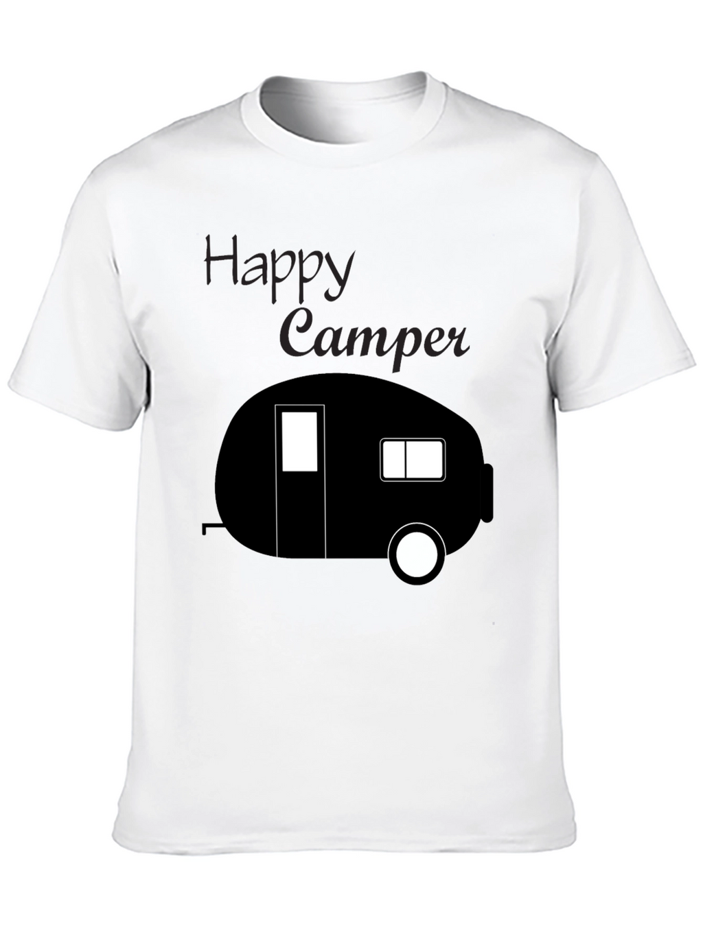 Happy Camper Tee - Black Camping T-Shirt