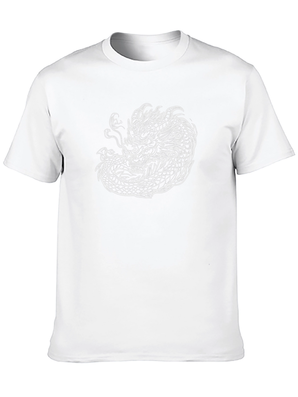 Black Tee with Dragon Graphic