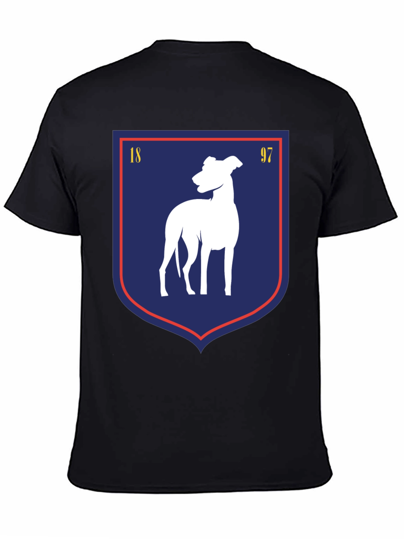 Dog Crest Graphic T-Shirt - Vintage Style