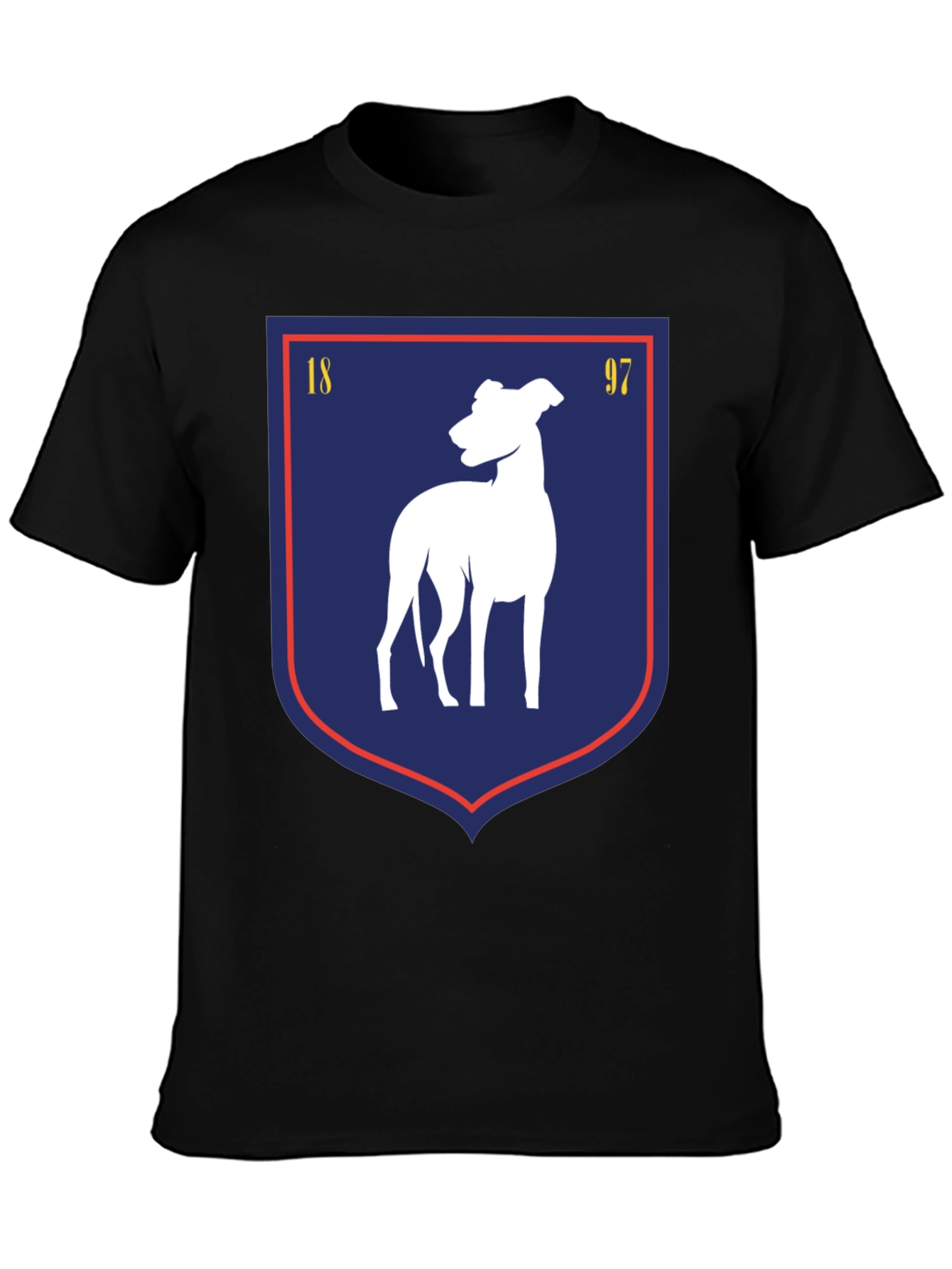 Dog Crest Graphic T-Shirt - Vintage Style