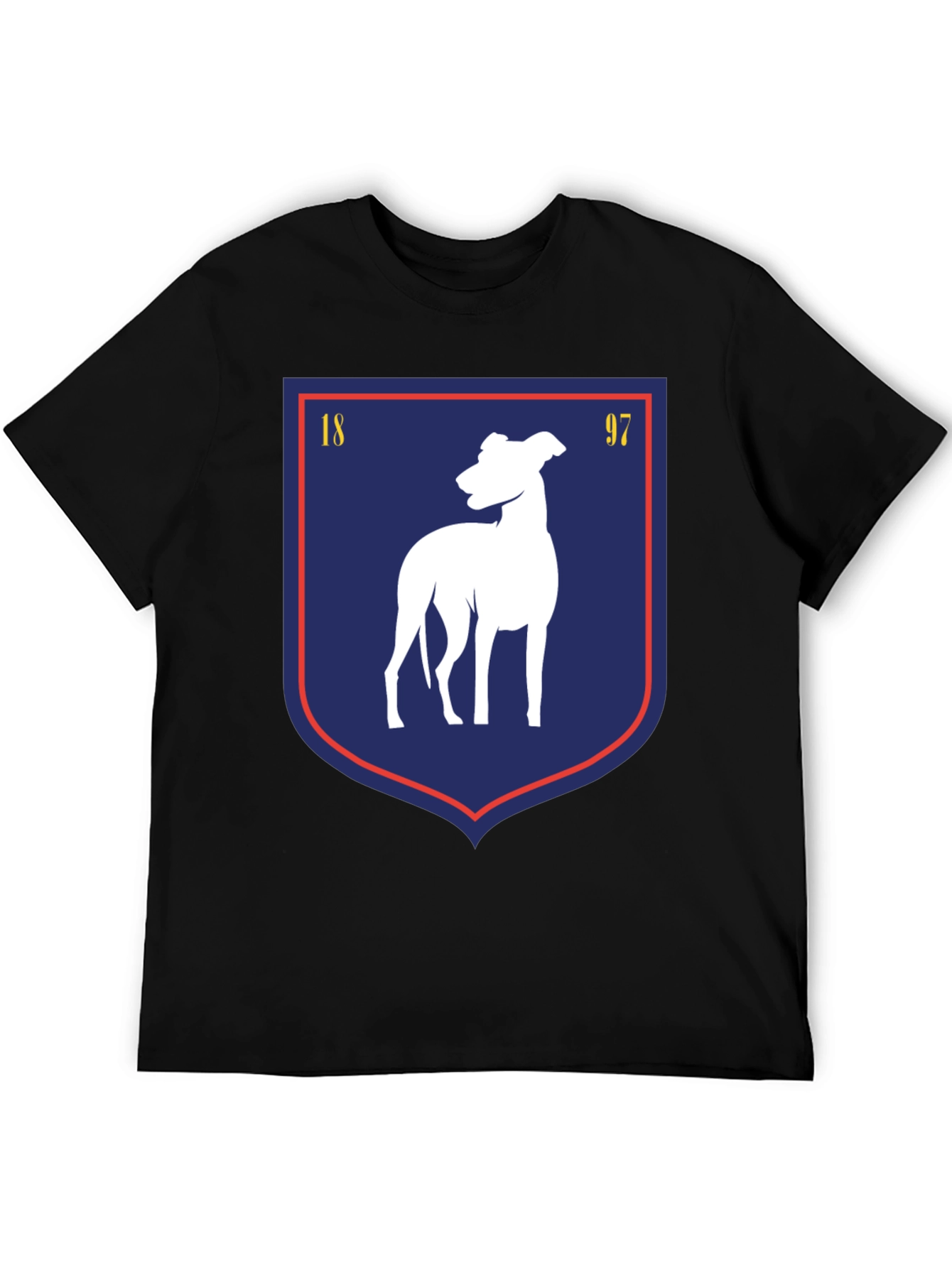 Dog Crest Graphic T-Shirt - Vintage Style