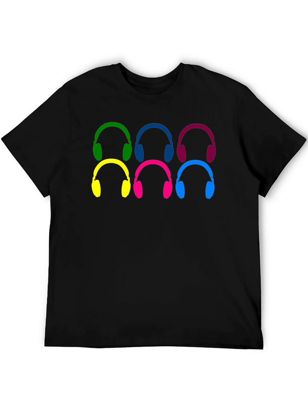 Colorful Headphone Graphic T-Shirt