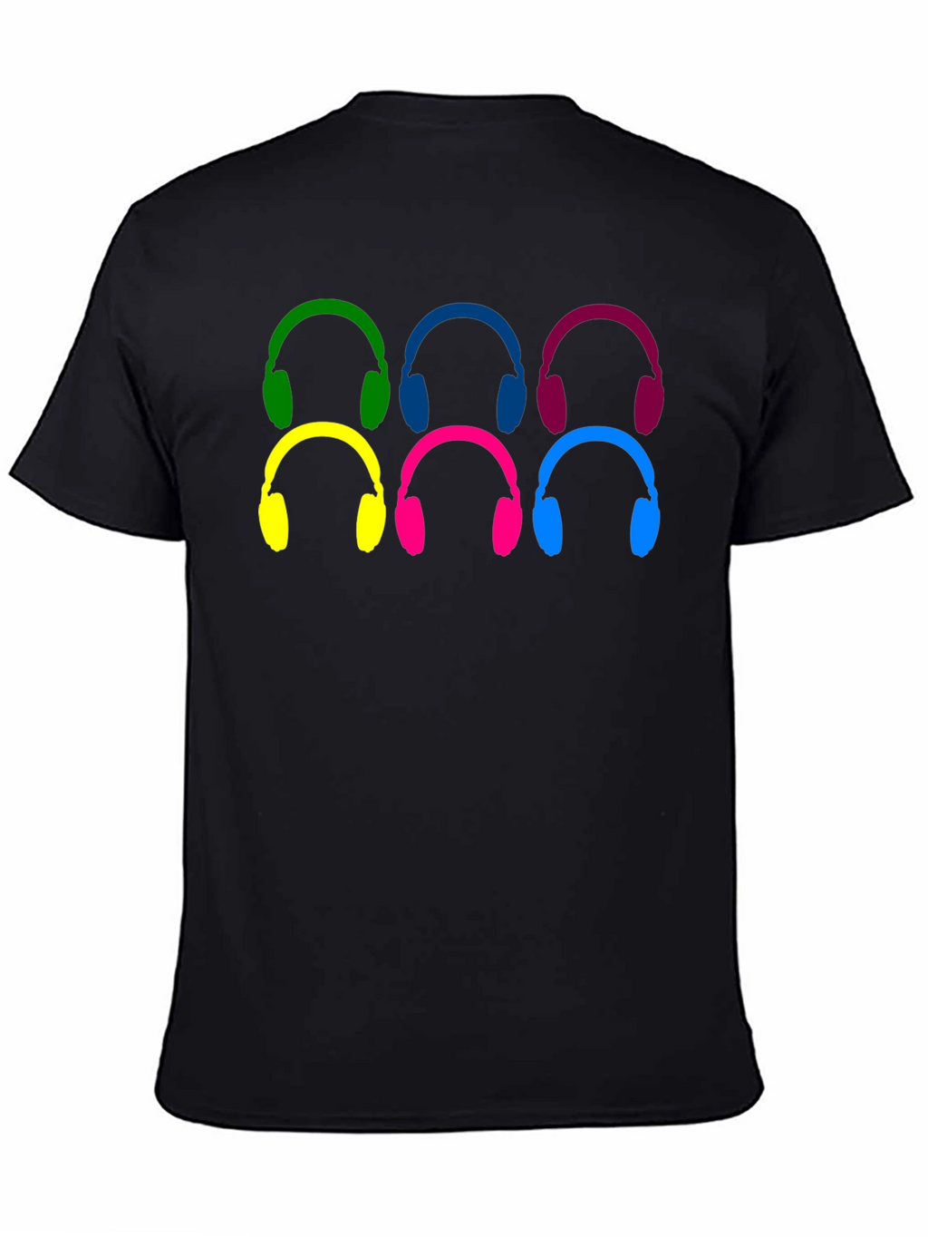 Colorful Headphone Graphic T-Shirt