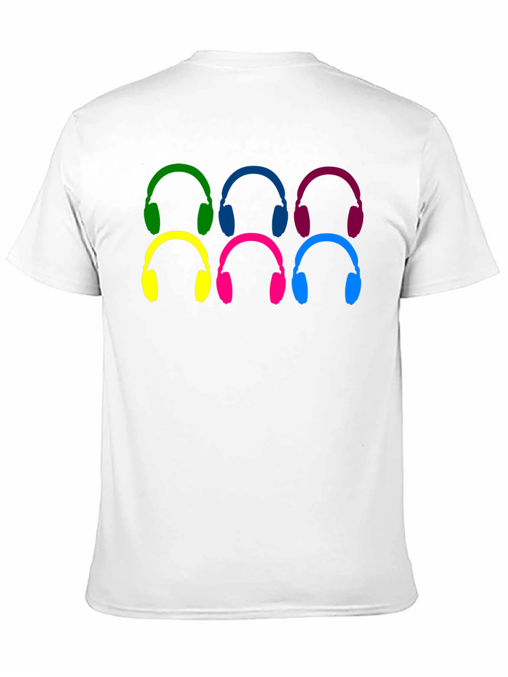 Colorful Headphone Graphic T-Shirt