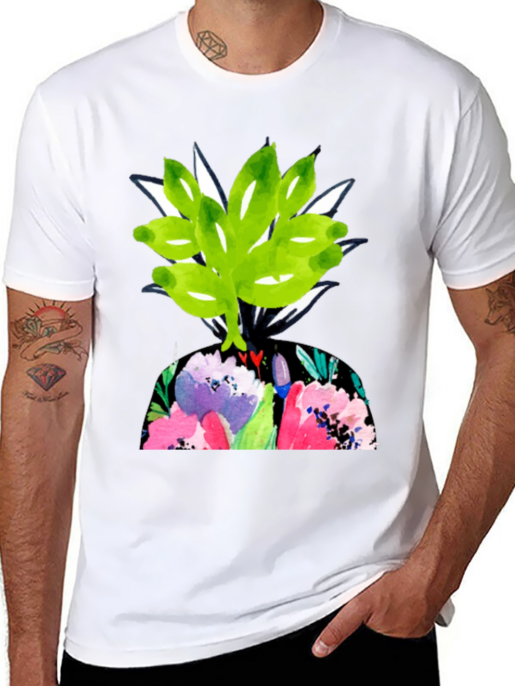 Floral T-Shirt - Abstract Art Tee