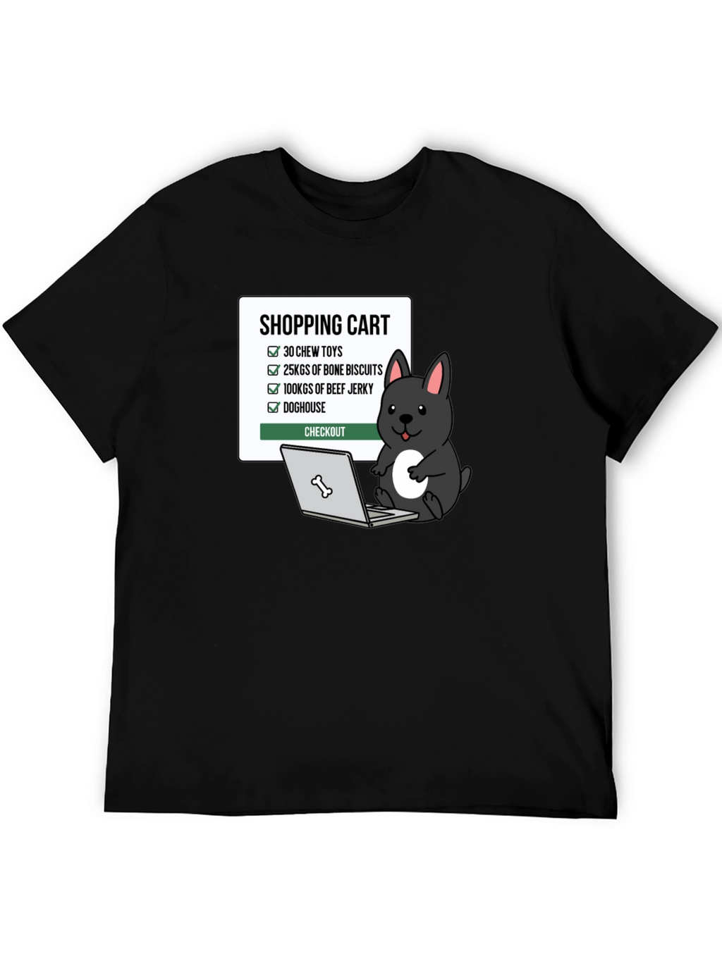 Funny Dog Shopping Cart T-Shirt