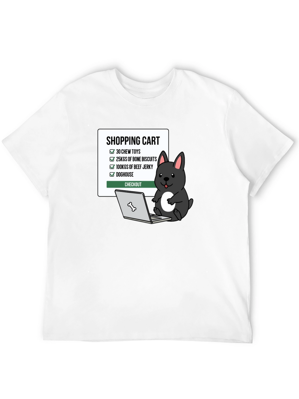 Funny Dog Shopping Cart T-Shirt
