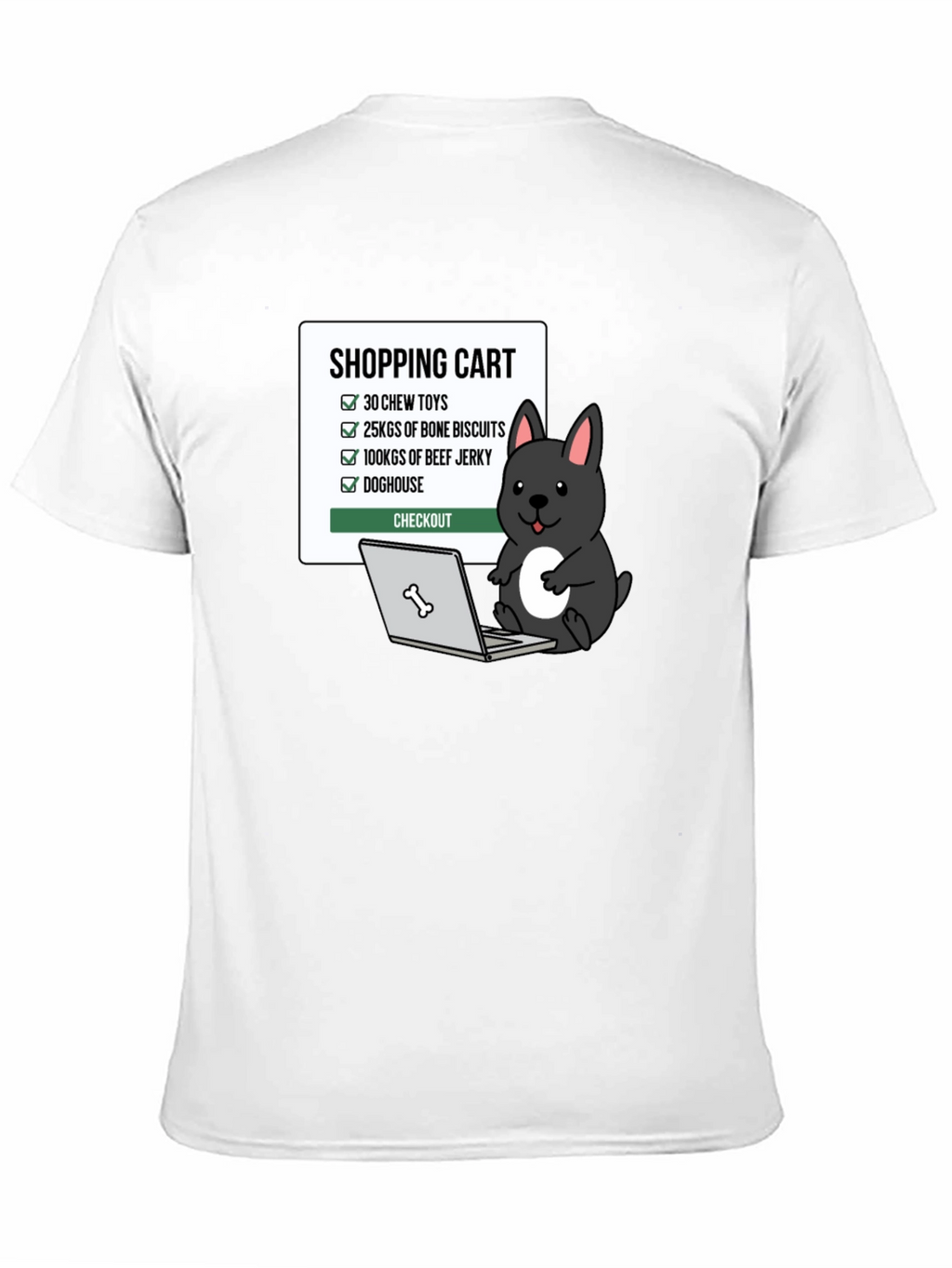 Funny Dog Shopping Cart T-Shirt