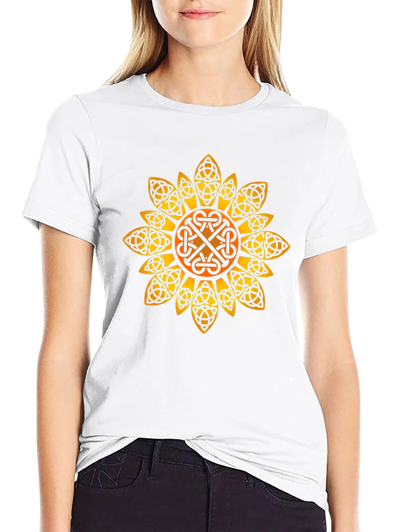 Celtic Knot Sunflower Graphic Tee