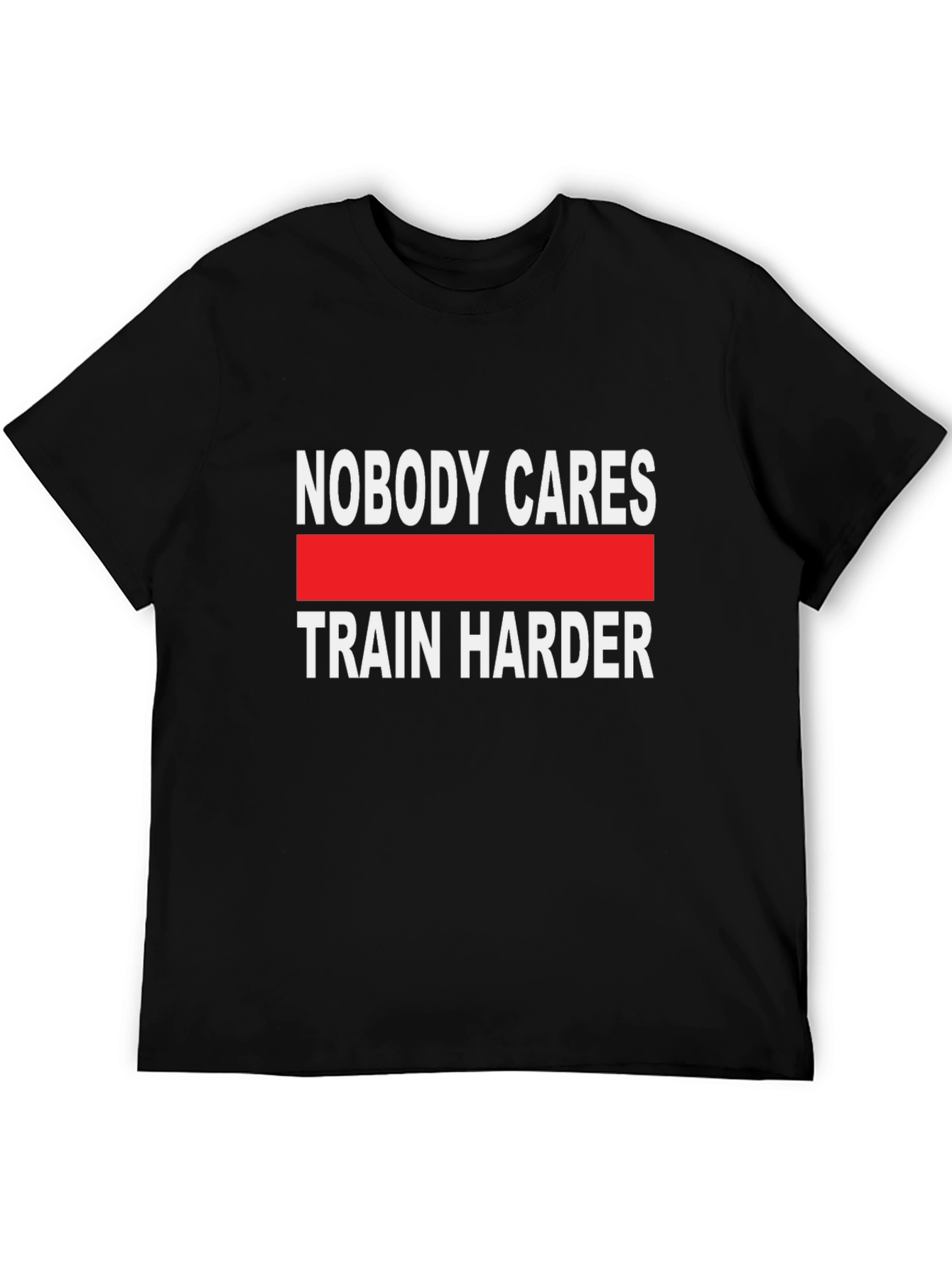 Train Harder Graphic Tee - Black Cotton T-Shirt