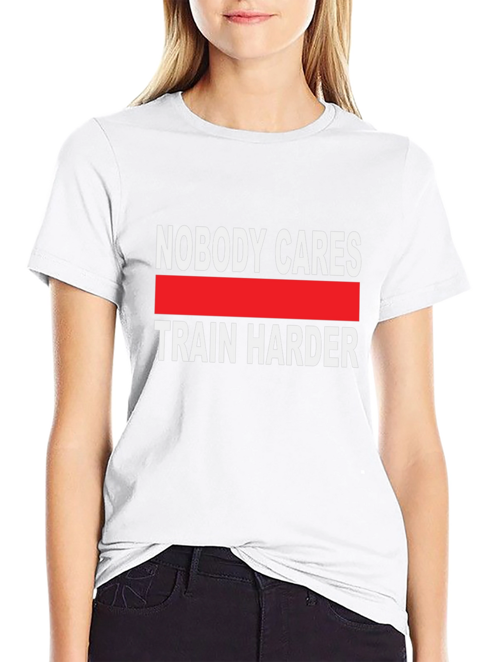 Train Harder Graphic Tee - Black Cotton T-Shirt