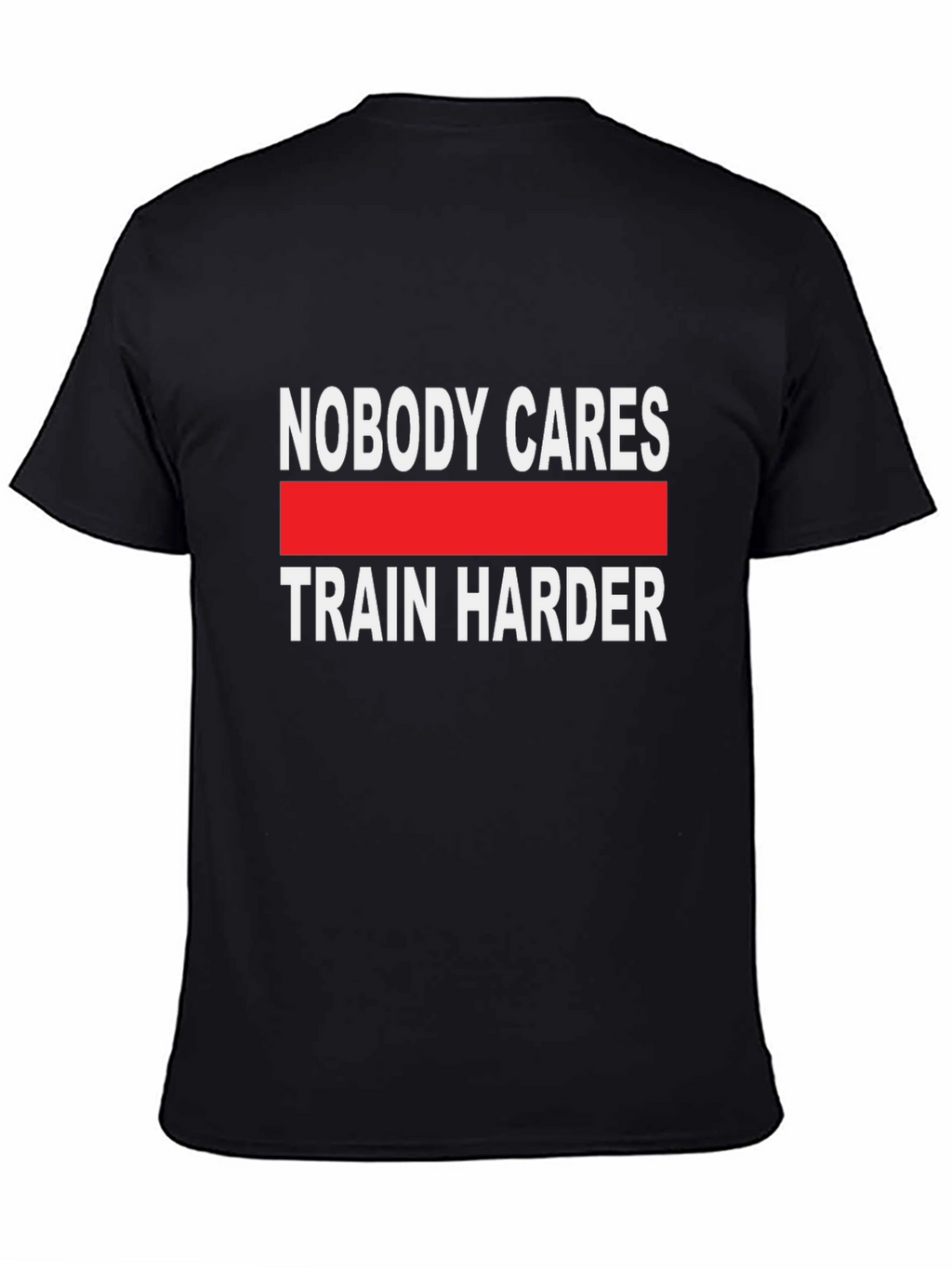 Train Harder Graphic Tee - Black Cotton T-Shirt