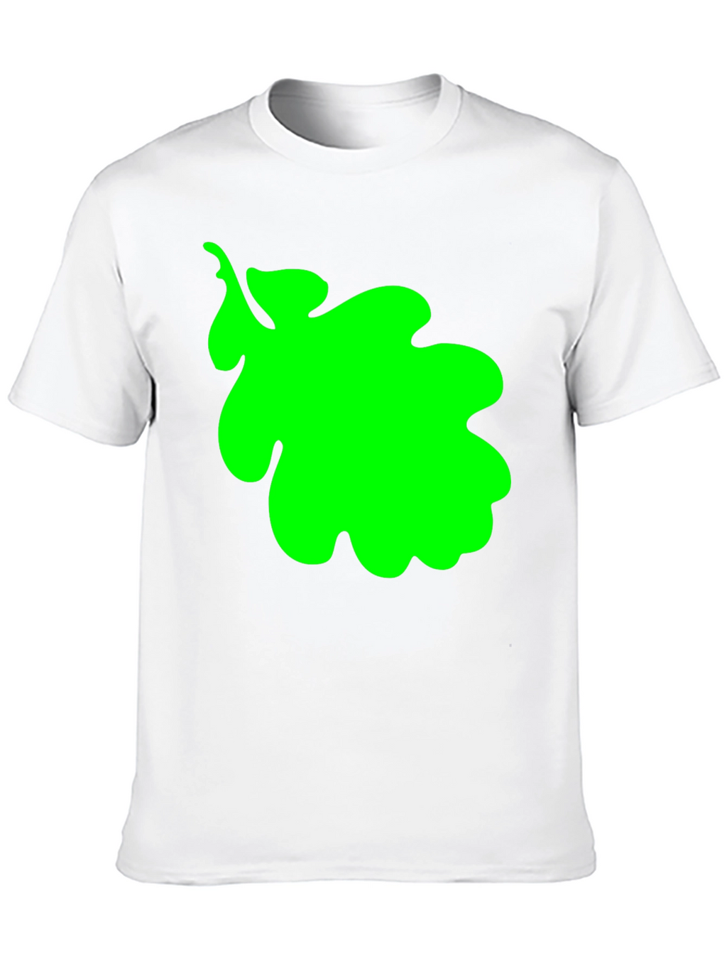 Green Leaf Graphic Black T-Shirt