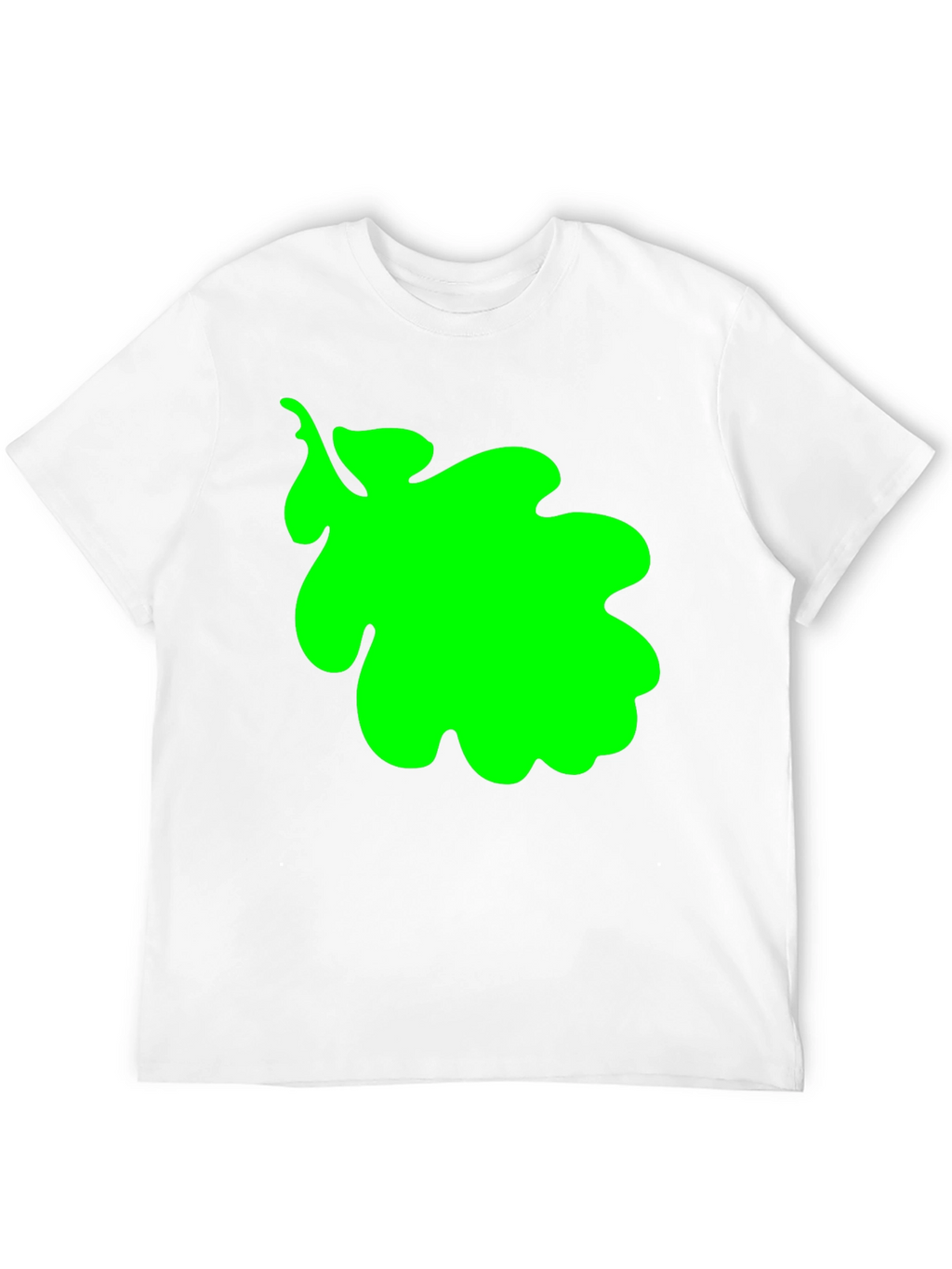 Green Leaf Graphic Black T-Shirt