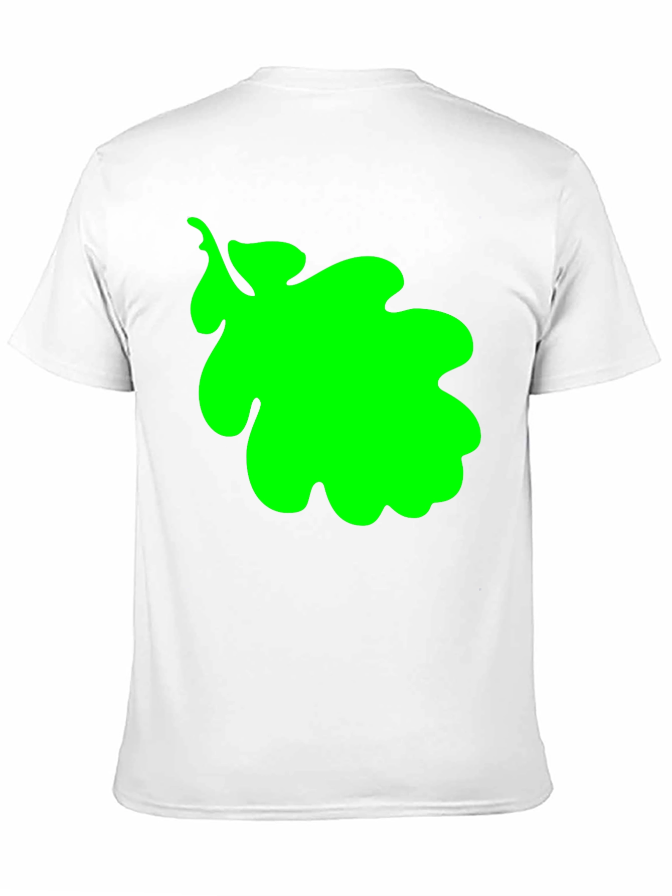 Green Leaf Graphic Black T-Shirt