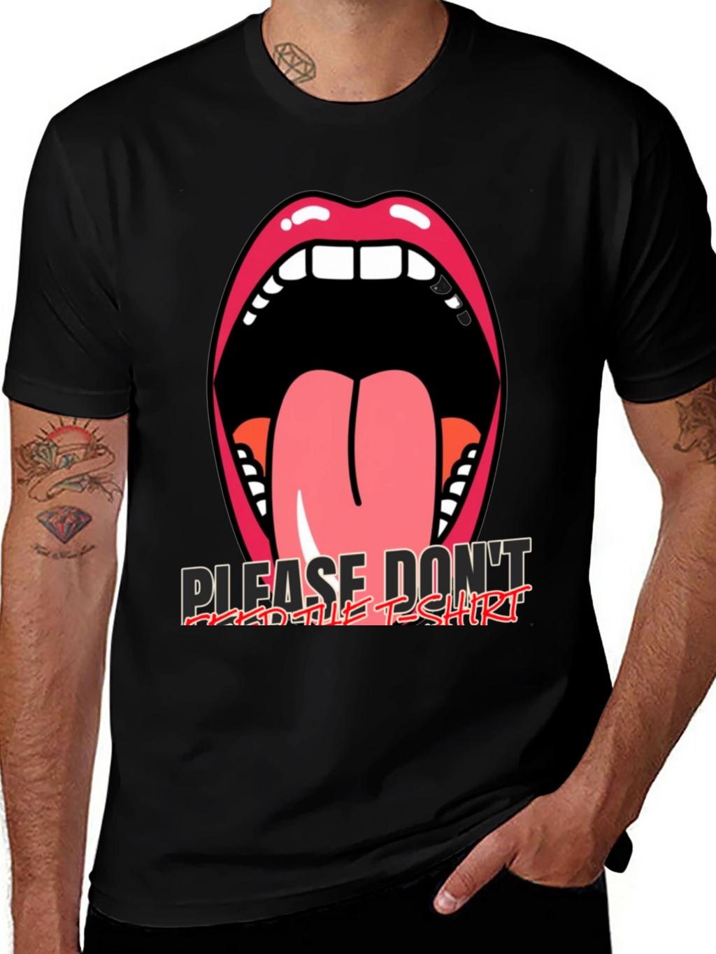Graphic Tee: Open Mouth Tongue Out
