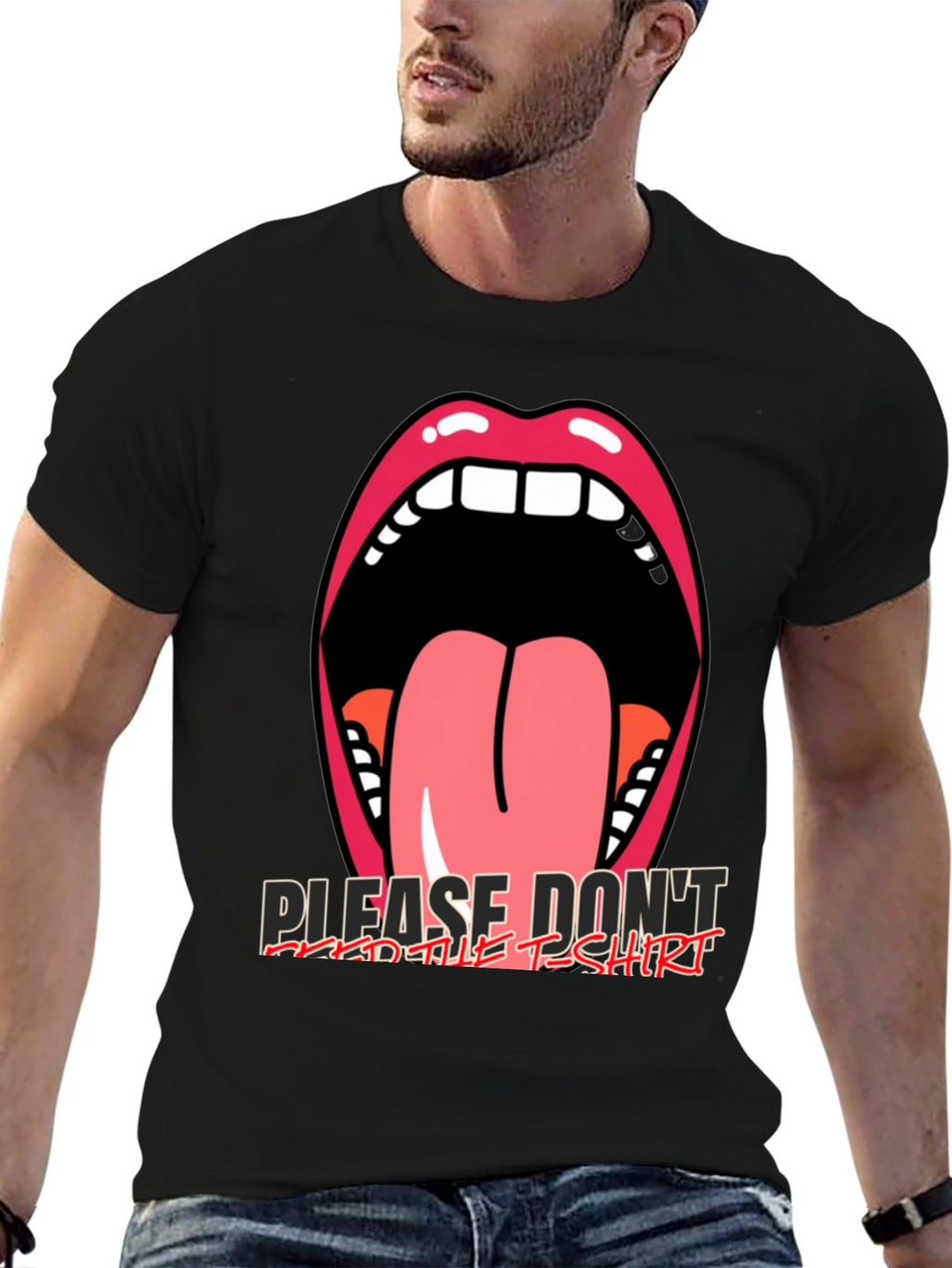 Graphic Tee: Open Mouth Tongue Out