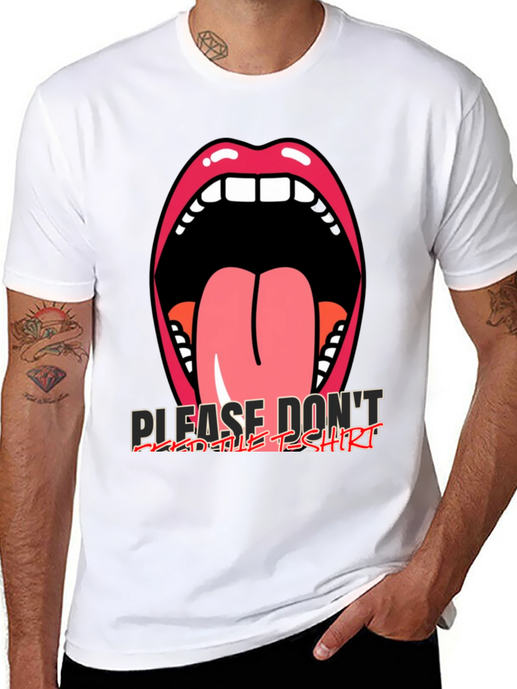 Graphic Tee: Open Mouth Tongue Out