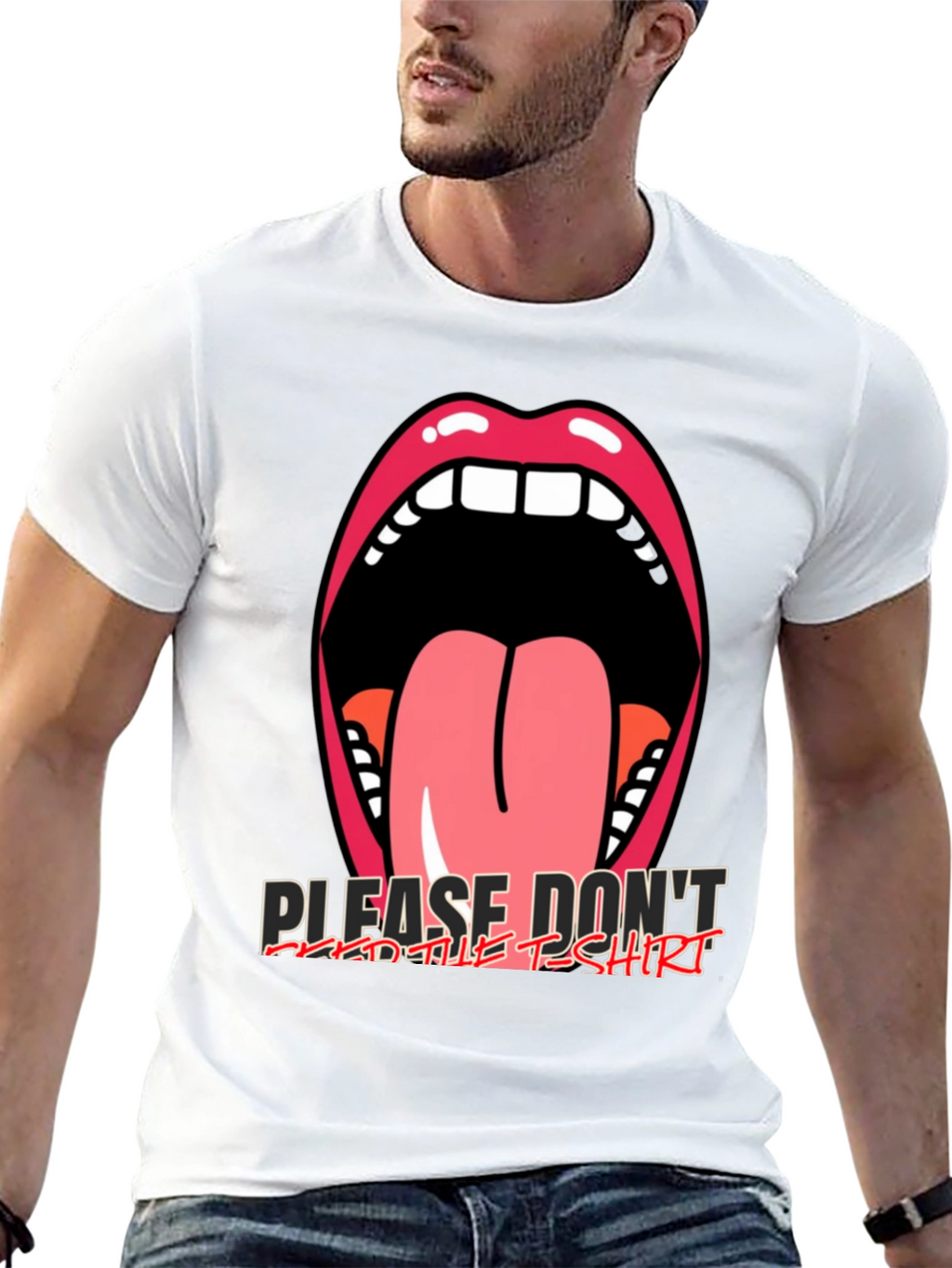 Graphic Tee: Open Mouth Tongue Out