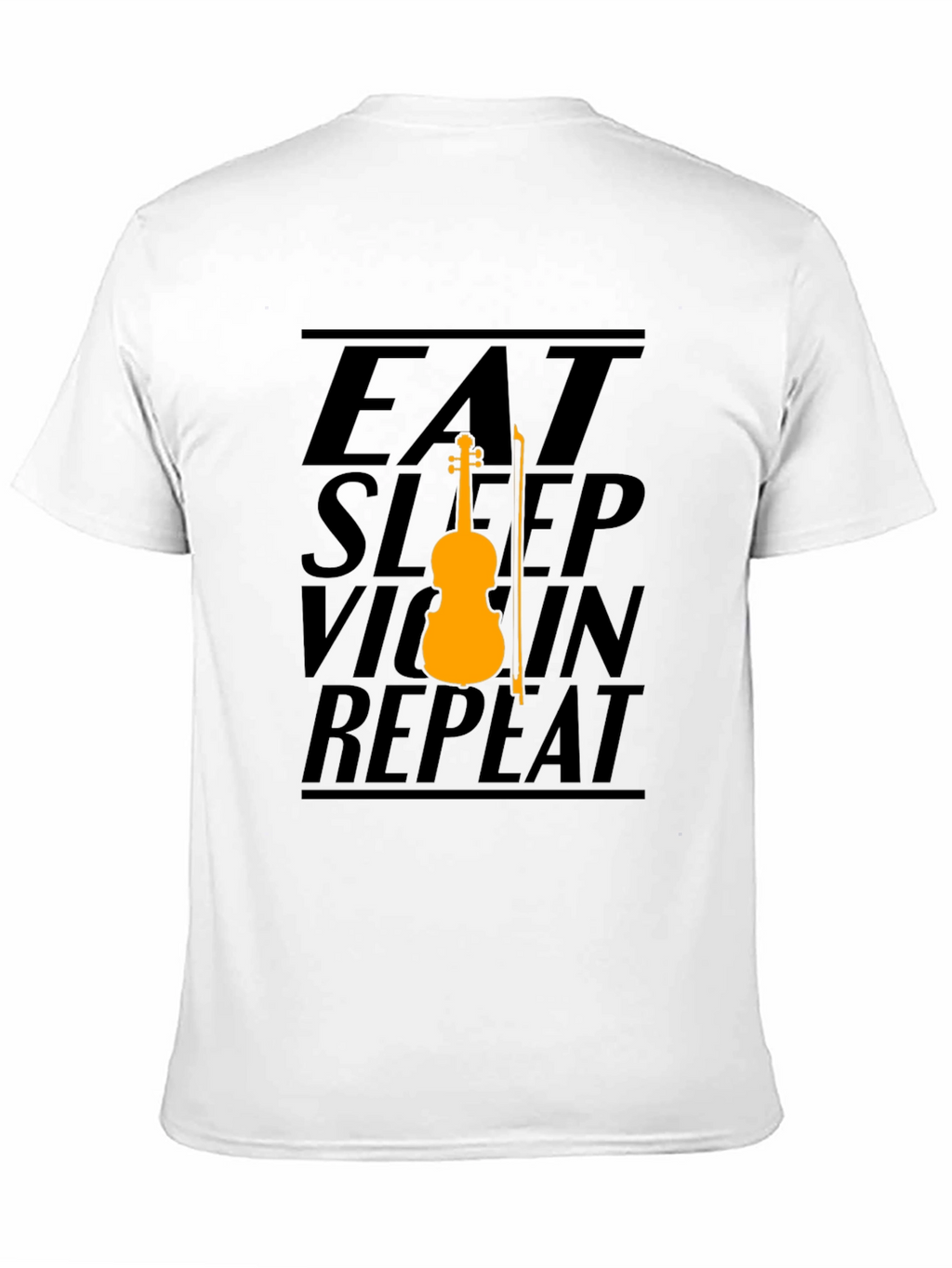 Eat Sleep Violin Repeat Graphic Tee - Black
