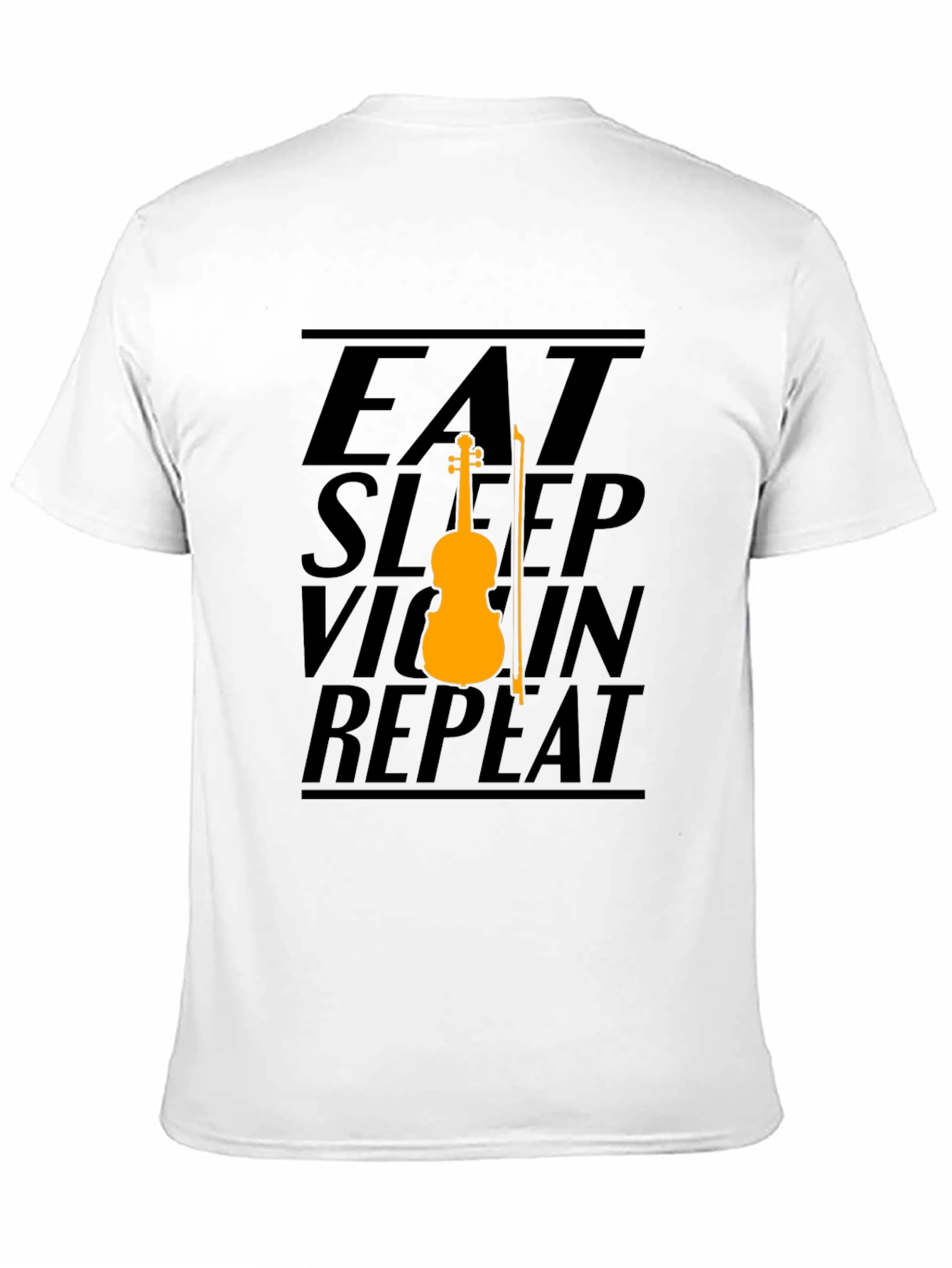 Eat Sleep Violin Repeat Graphic Tee - Black