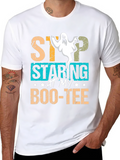 Stop Staring At My Boo-tee Halloween Graphic T-Shirt
