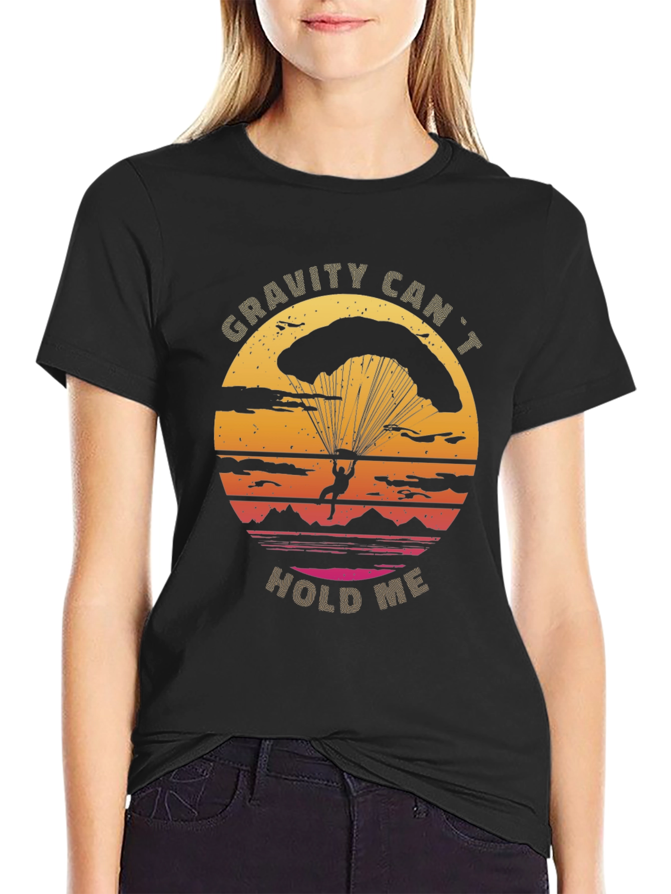 Gravity Cant Hold Me T-Shirt - Parachute Design
