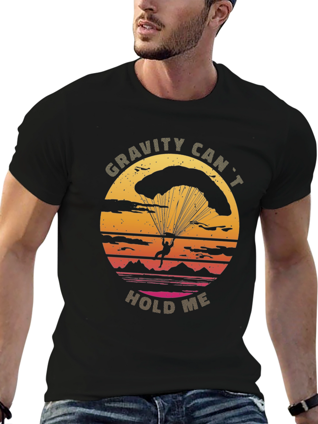 Gravity Cant Hold Me T-Shirt - Parachute Design