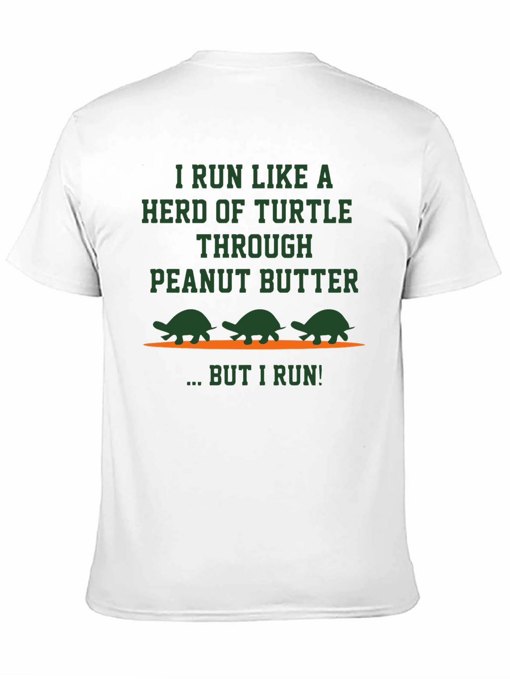 Funny Turtle Peanut Butter Running Graphic T-Shirt