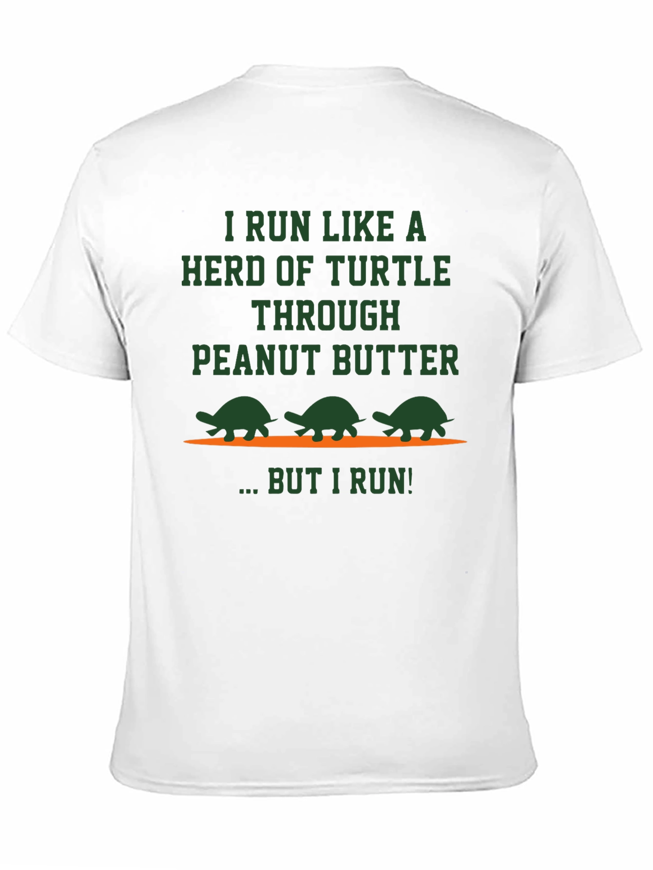 Funny Turtle Peanut Butter Running Graphic T-Shirt