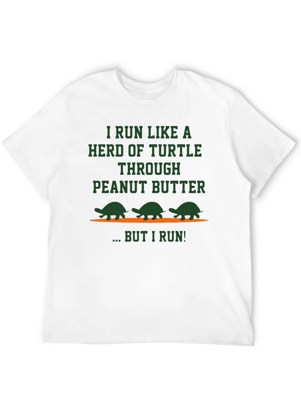 Funny Turtle Peanut Butter Running Graphic T-Shirt