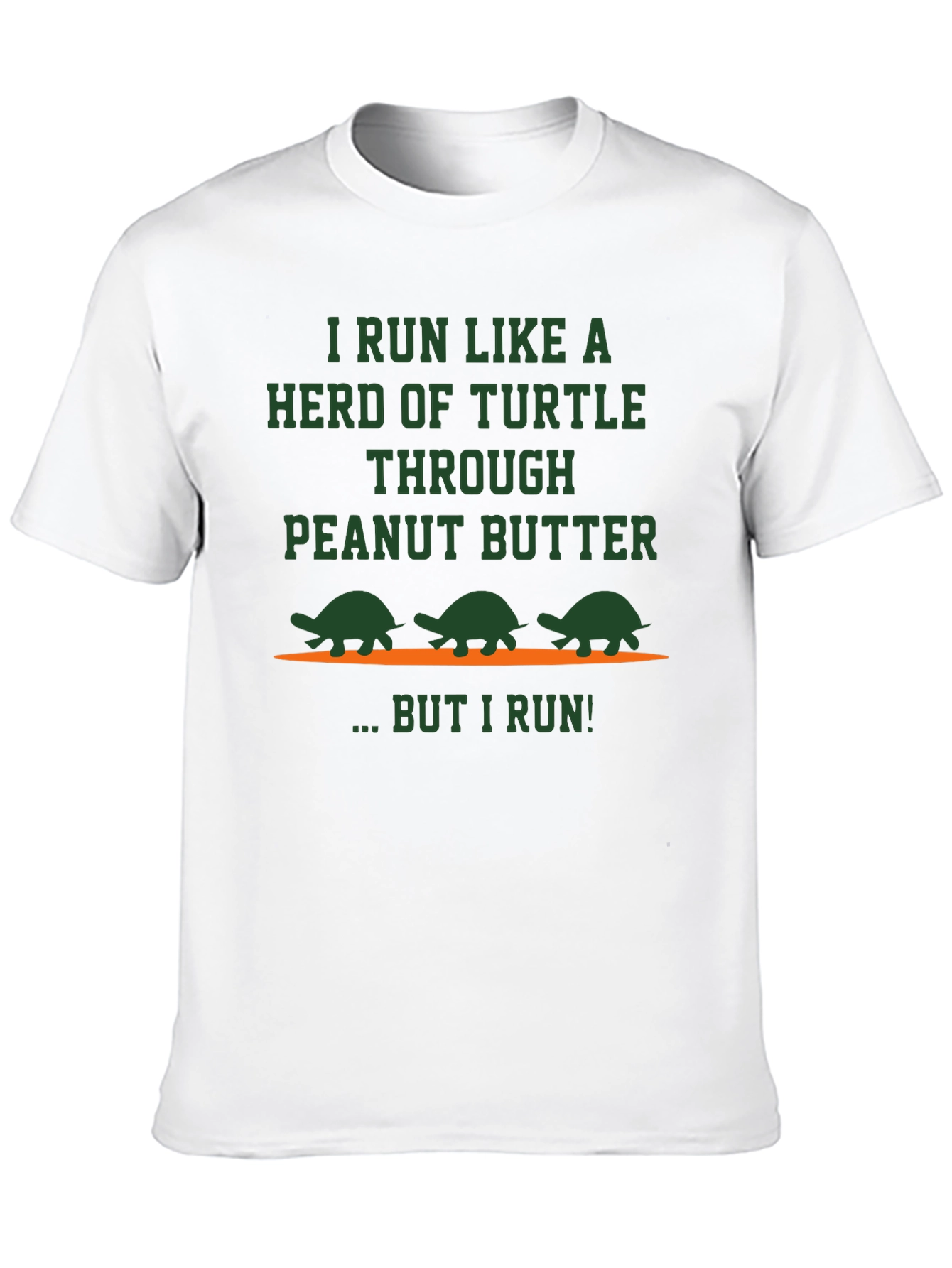 Funny Turtle Peanut Butter Running Graphic T-Shirt