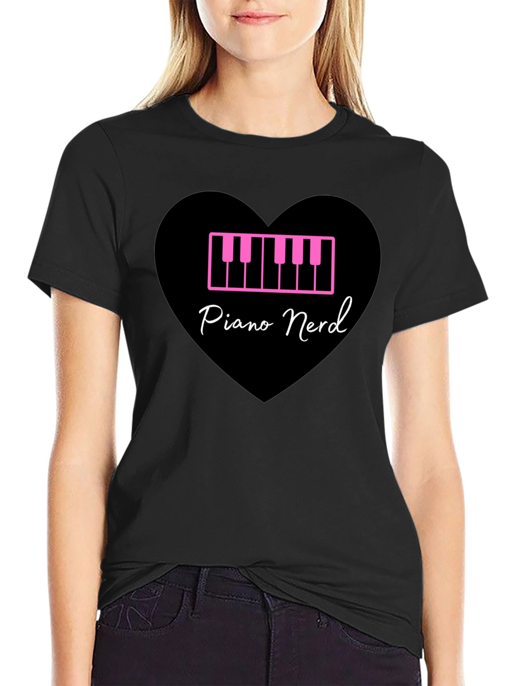 Piano Nerd T-Shirt - Musical Heart Tee