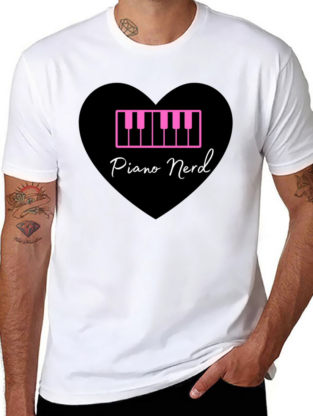 Piano Nerd T-Shirt - Musical Heart Tee