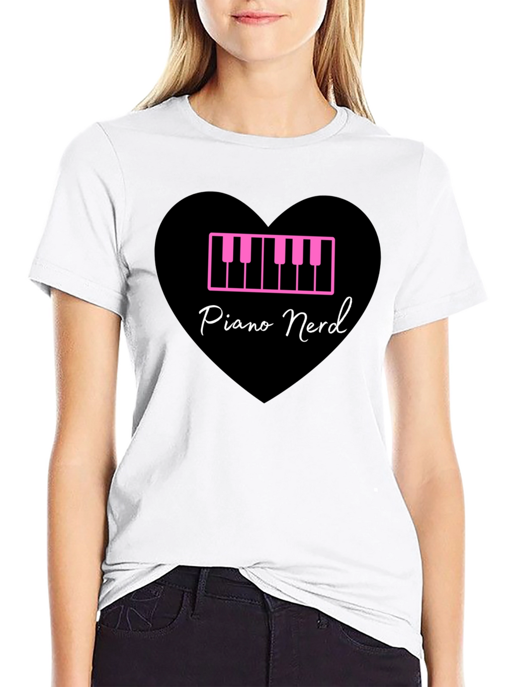 Piano Nerd T-Shirt - Musical Heart Tee