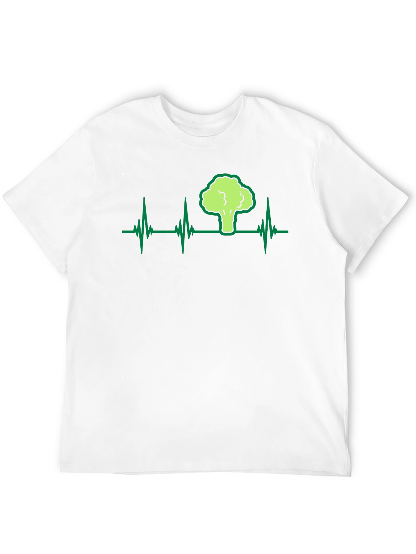 Broccoli Heartbeat Graphic T-Shirt - Black
