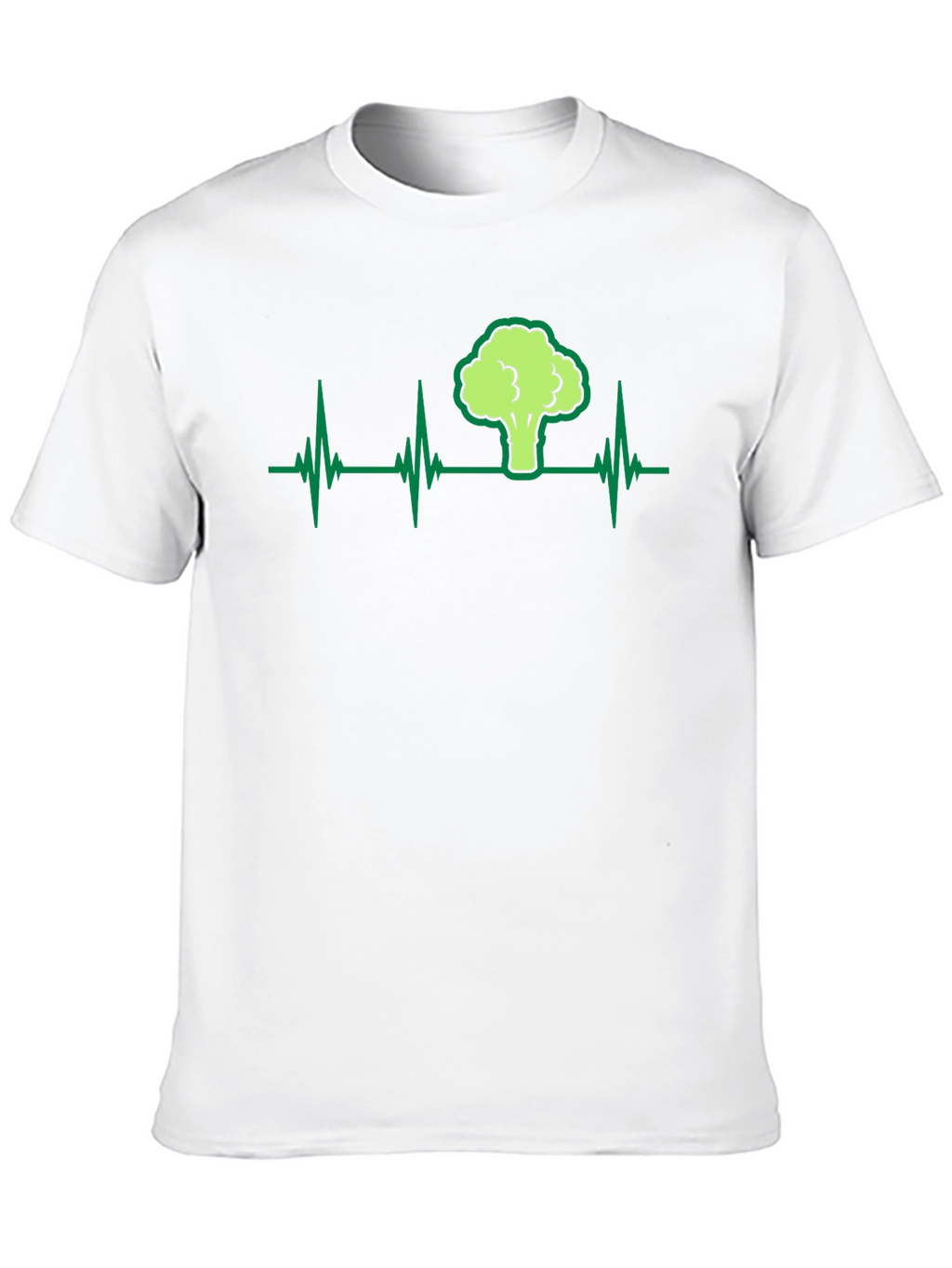 Broccoli Heartbeat Graphic T-Shirt - Black