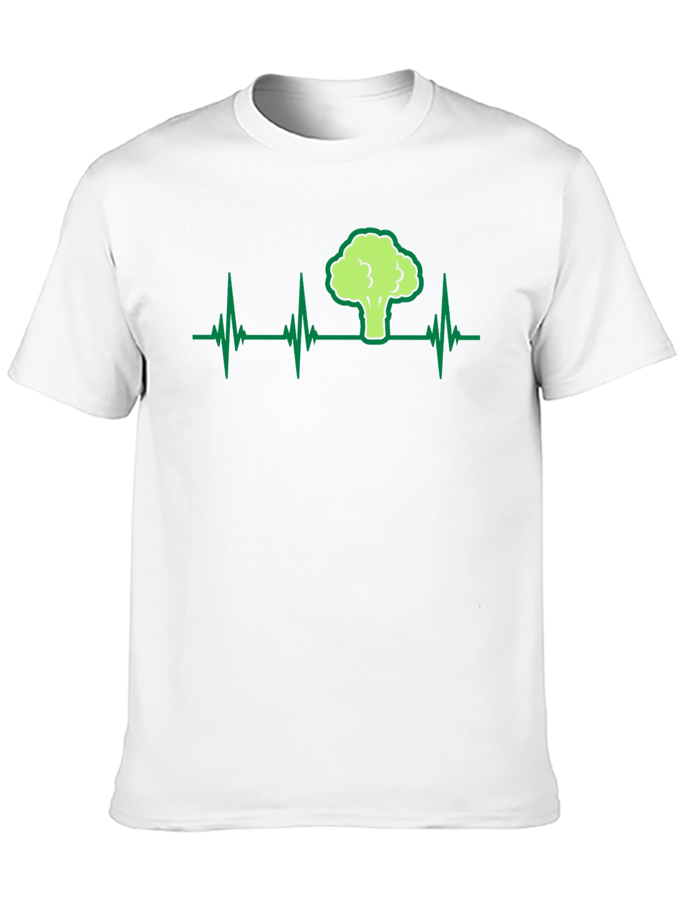 Broccoli Heartbeat Graphic T-Shirt - Black
