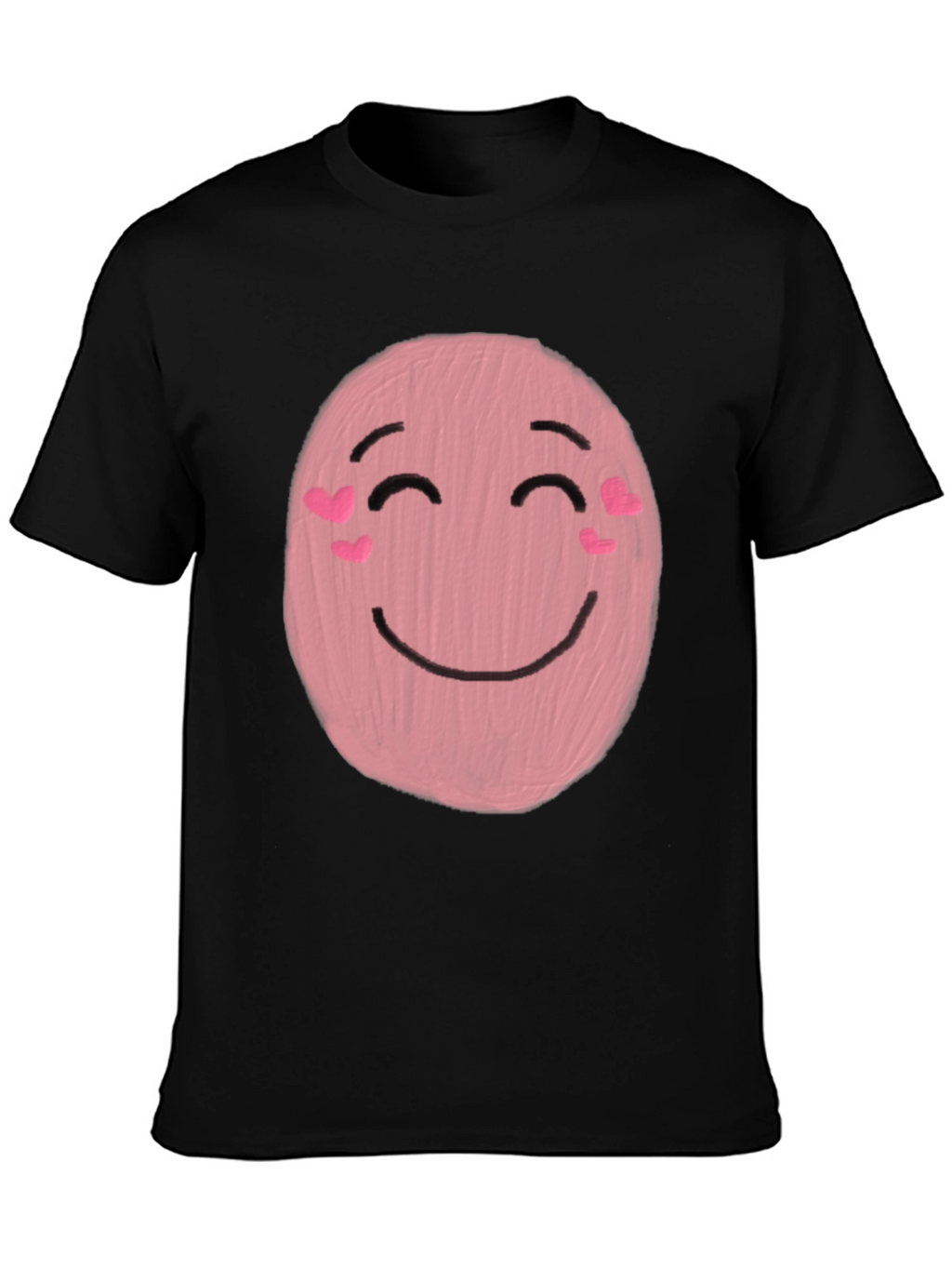 Cute Pink Emoji Graphic Tee - Happy Face T-Shirt