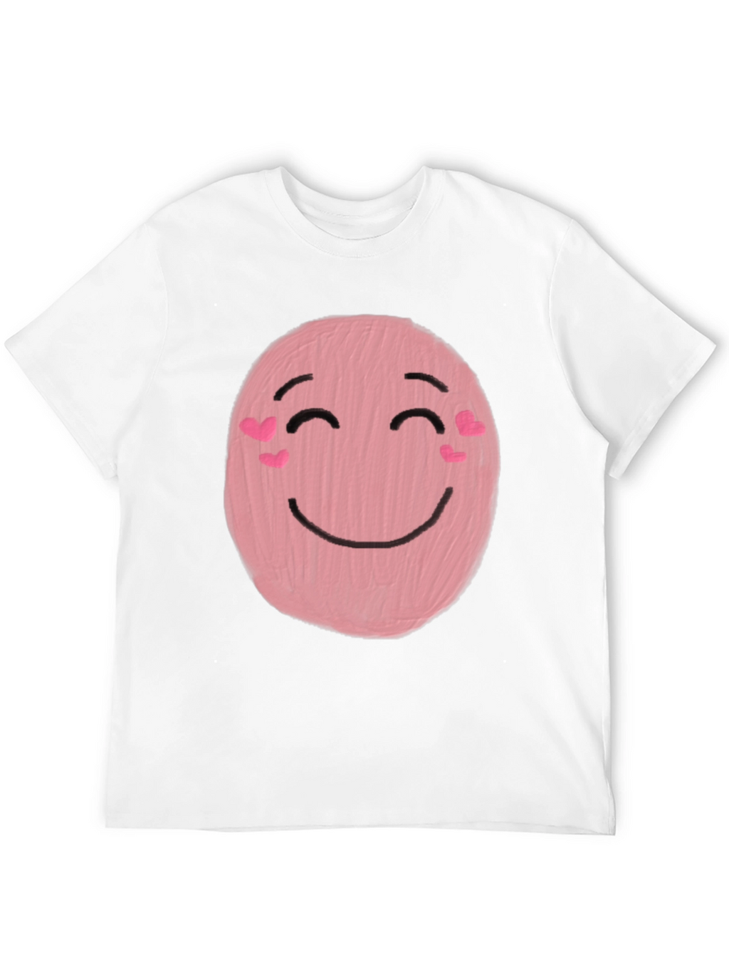 Cute Pink Emoji Graphic Tee - Happy Face T-Shirt
