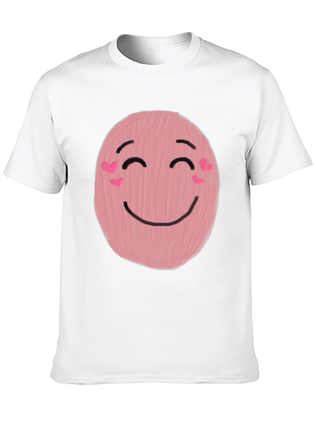 Cute Pink Emoji Graphic Tee - Happy Face T-Shirt